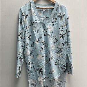 Nordstrom Light Blue Floral Top